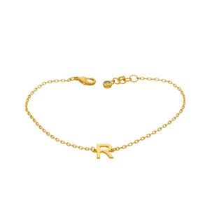 Initial Pendant Bracelet - Letter R